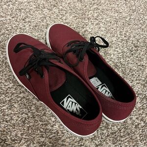 VANS Burgundy Canvas Sneakers